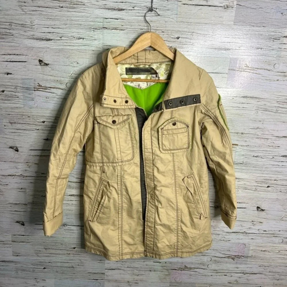 TOUGH Jeansmith  Heavy cream Field Coat jacket size medium - Picture 1 of 9